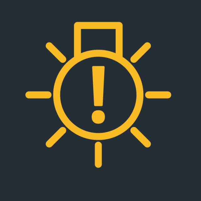 What does a yellow exclamation mark on a car dashboard mean?Is there