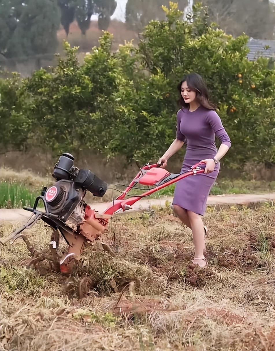 Internet celebrity Tang Xiaoyu wears a dress to dig wormwood - iNEWS