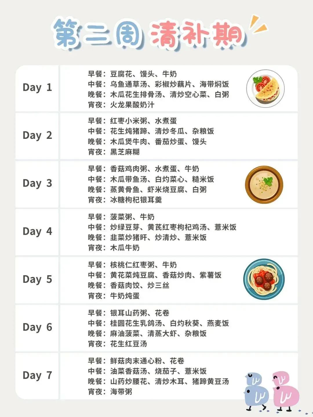 The 42day confinement schedule is very comprehensive and practical