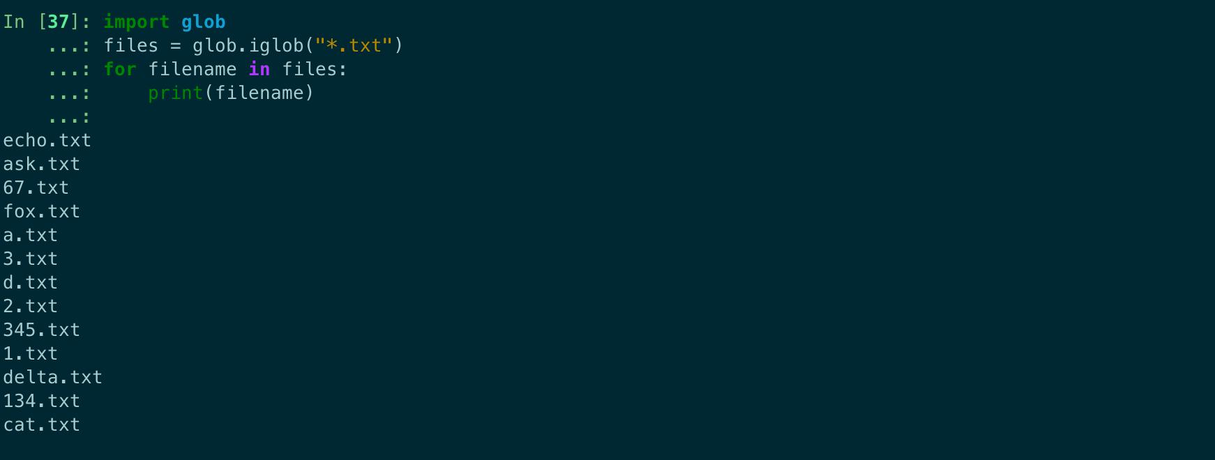 Python glob 模塊匹配文件名 頭條匯