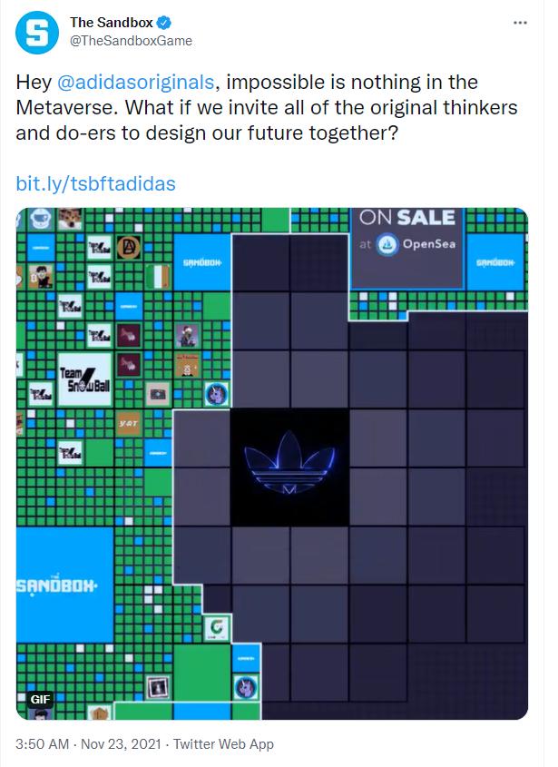 Adidas will enter the Metaverse and announce cooperation with Sandbox ...