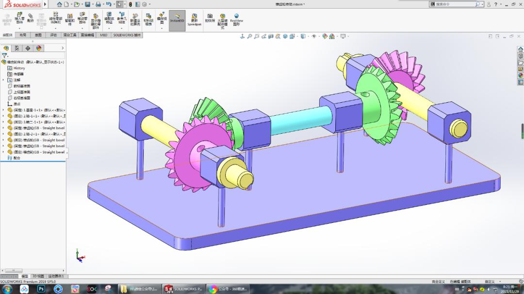 Made with SolidWorks Bevel gear transmission iNEWS