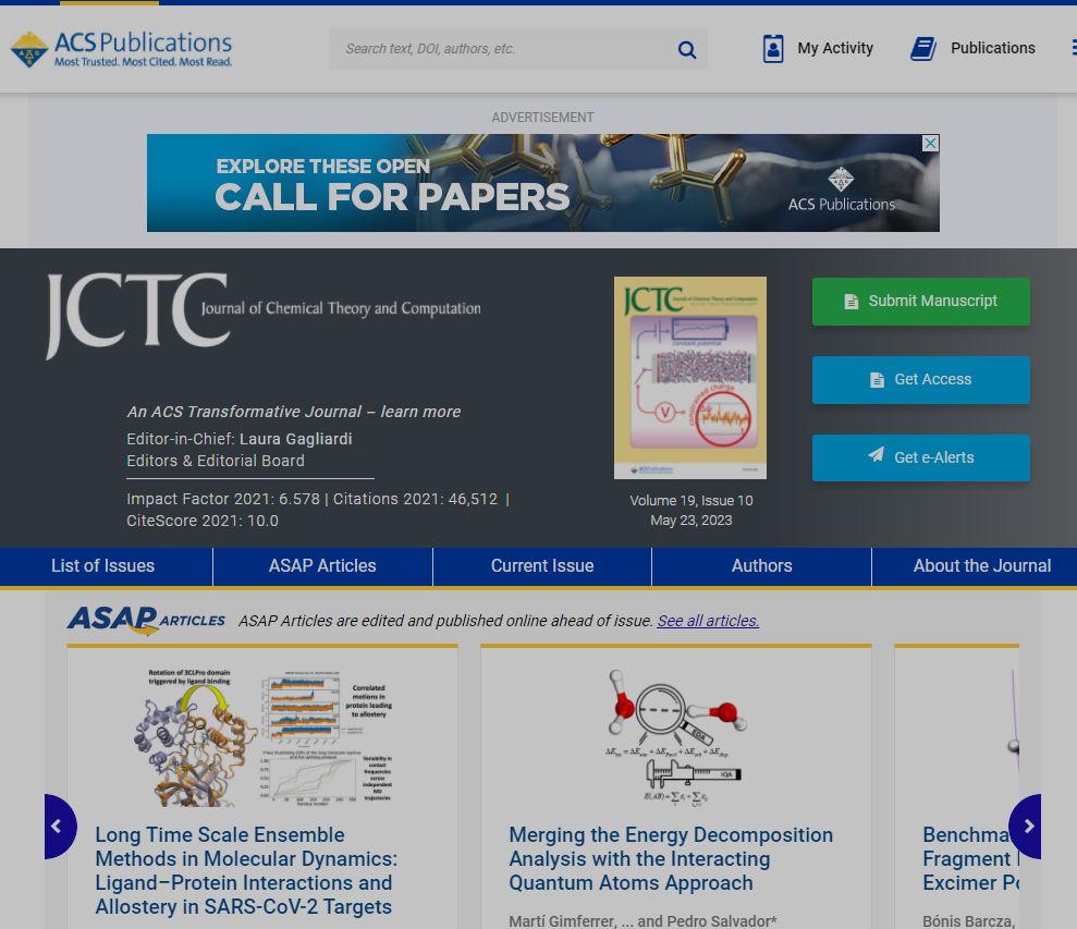 J. Chem. Theory Comput. Impact factor, how many districts, is it an