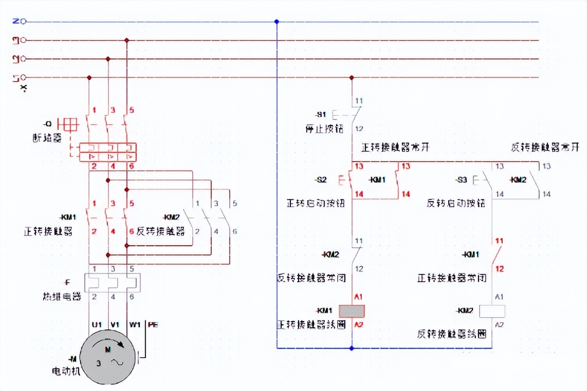 One minute to learn the motor forward and reverse circuit The motor ...