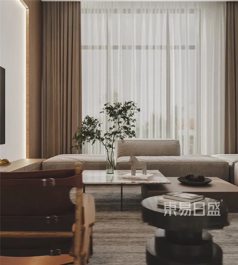 280㎡ private house customization, sunken living room design, flowers ...