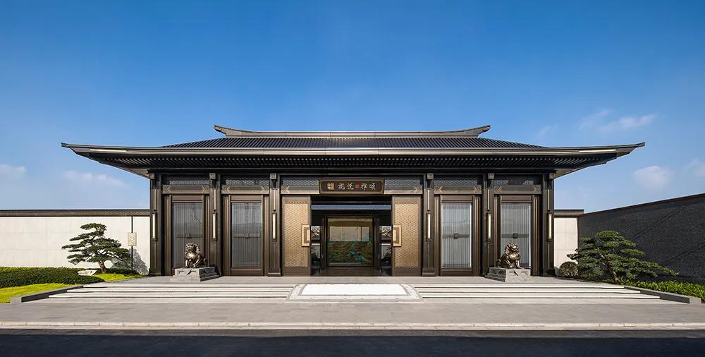 Chinese Guild The design effect scheme of the reception center of the Chinese-style ...