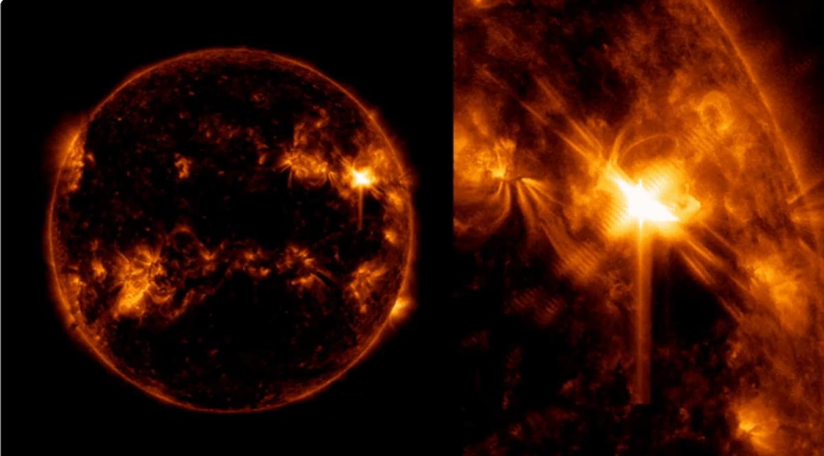 A huge crack has appeared on the surface of the sun!With a depth of