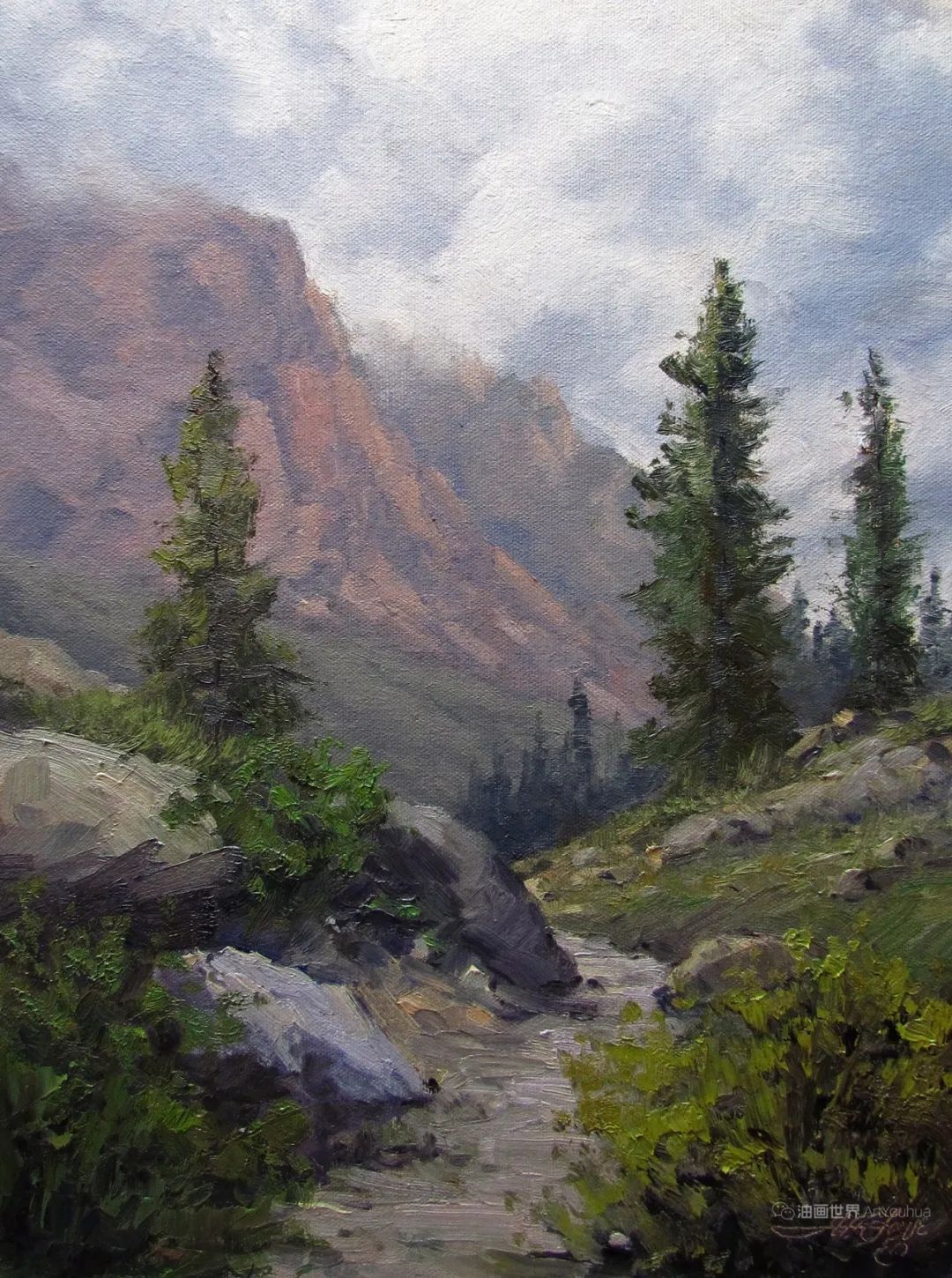 Beautiful landscape oil painting, the work of American painter Jeff ...