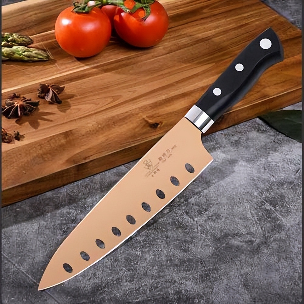 Why do sushi knives have holes?What are the advantages of a perforated