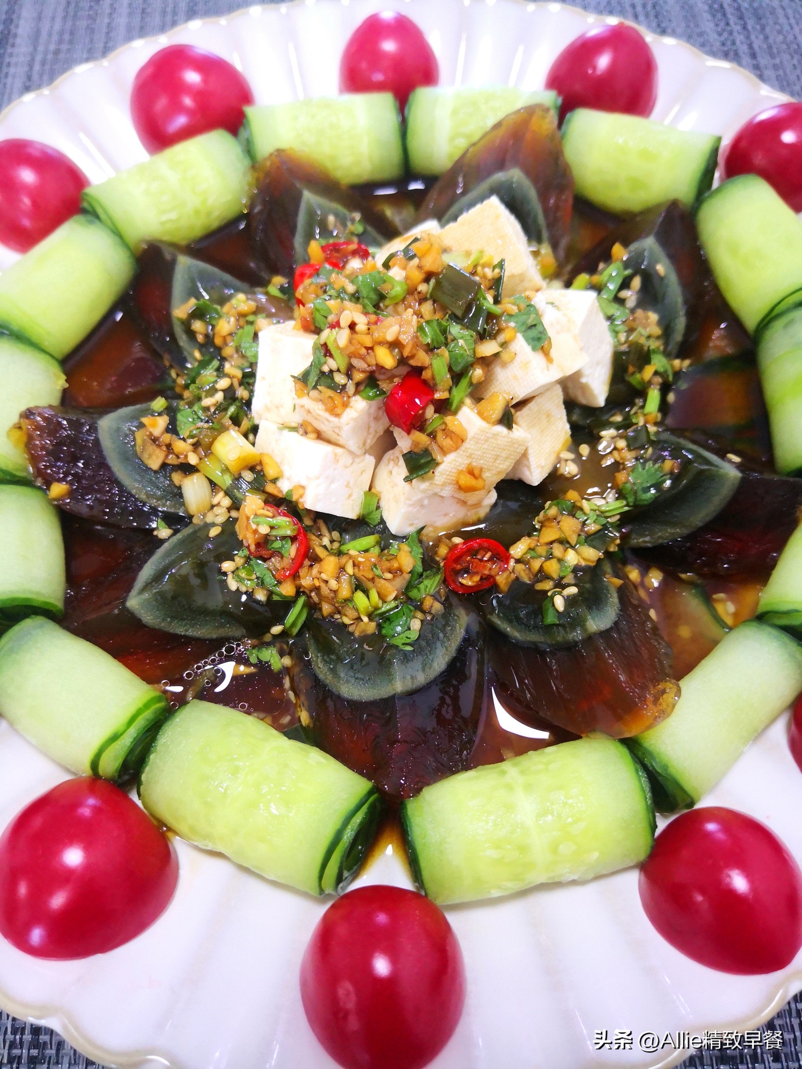 The preserved egg tofu is amazing. It starts with the appearance and