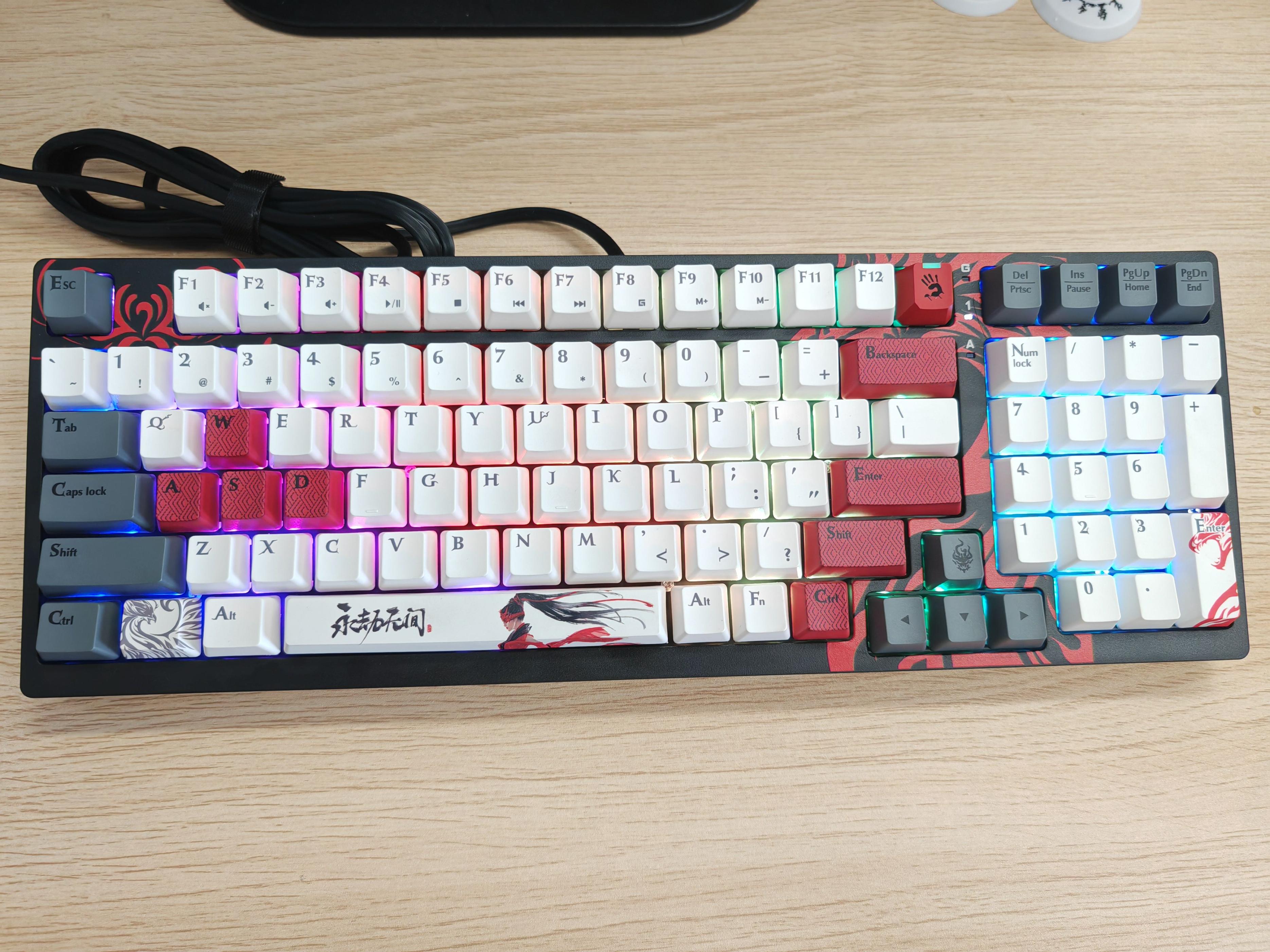 Noise reduction mechanical keyboard blood hand ghost S98 use share iNEWS