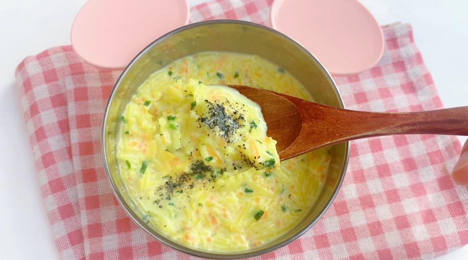 Baby corn chowder noodles, delicious!Soft and easy to digest iNEWS