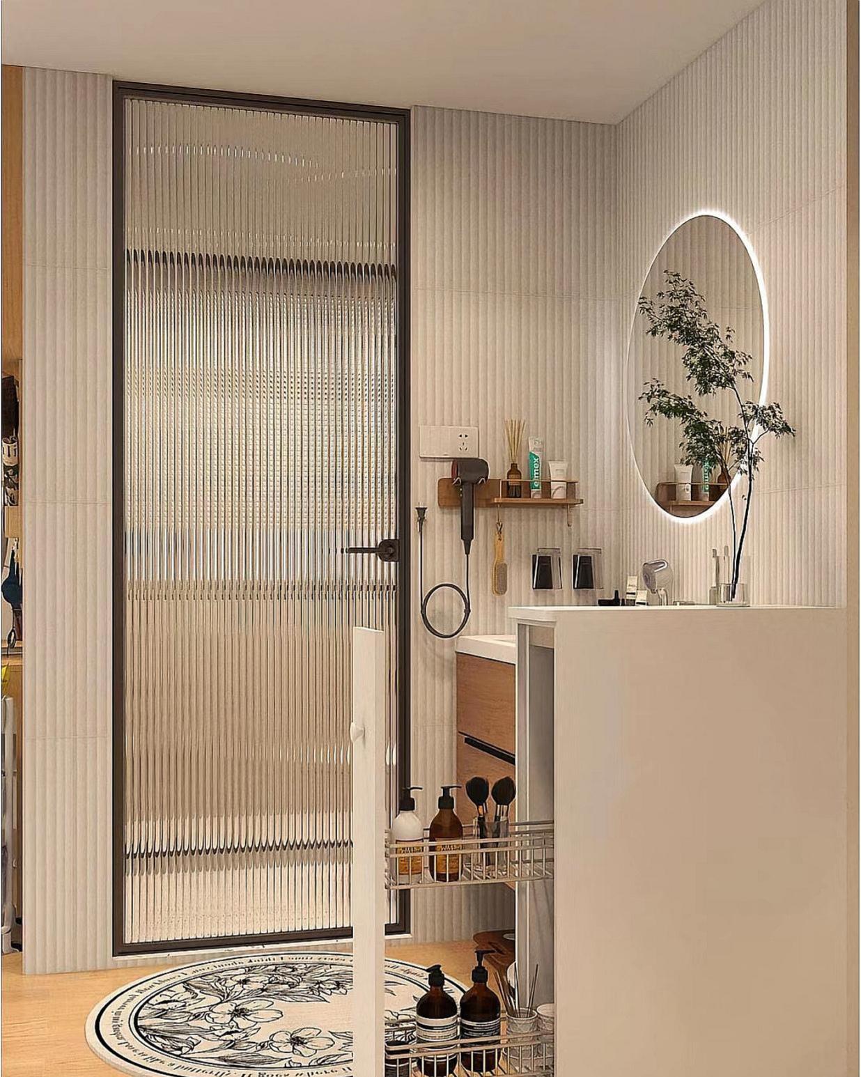 Eight popular bathroom dry and wet separation designs, minimalist and ... - Wall Minimalist Internal Separation
