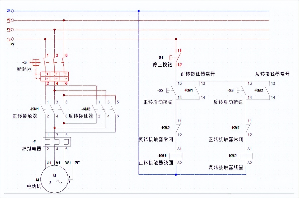 One Minute To Learn The Motor Forward And Reverse Circuit The Motor Starts In Sequence And Stops 2155