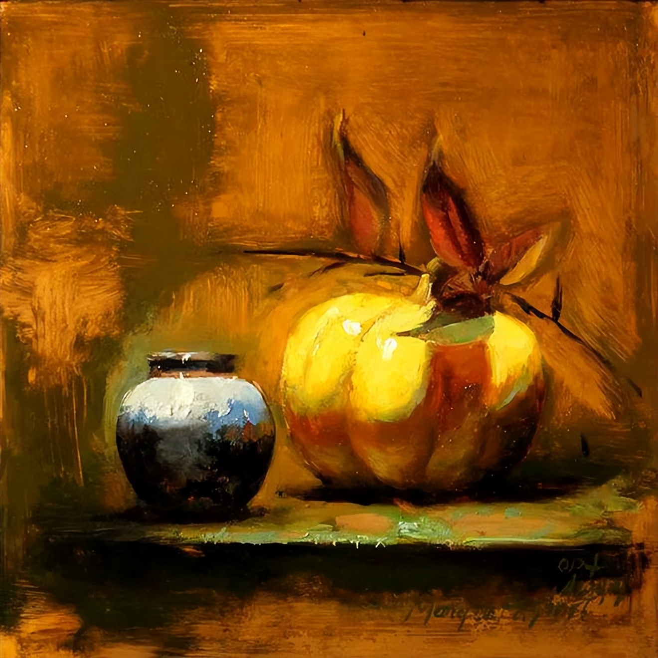 Still life oil painting with strong chiaroscuro - iMedia