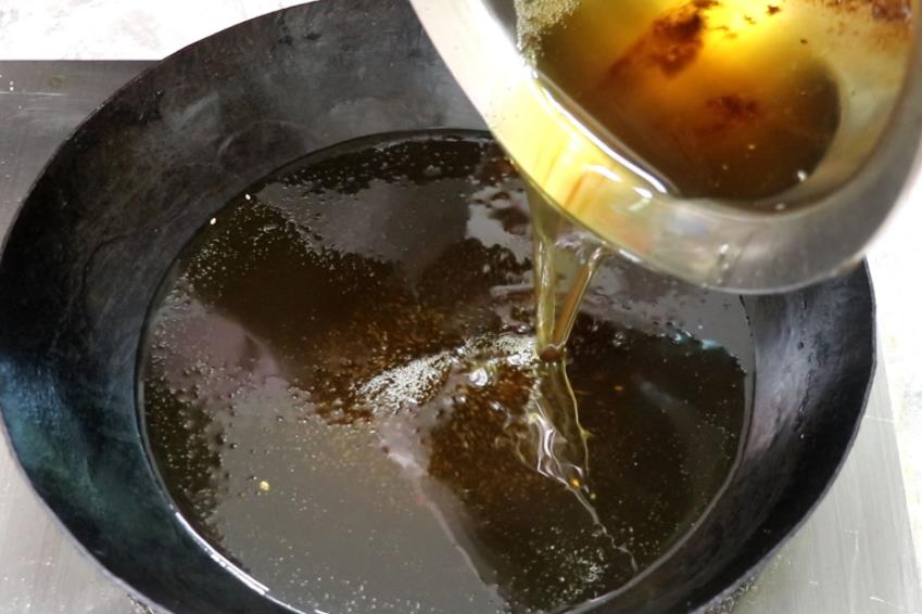 Don't waste the dirty frying oil! Add some of it to it, and it will