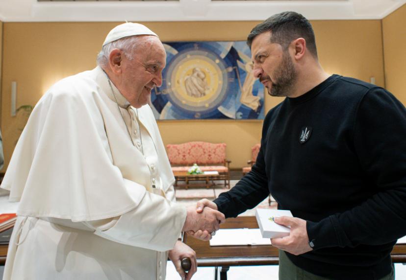 The Pope came forward to mediate, Zelensky refused, but the last sentence was not for the Pope