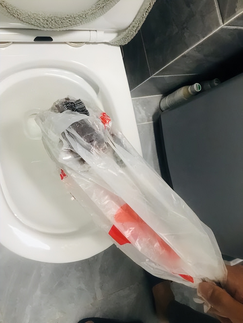 Clogged toilet? It can be done quickly with only one plastic bag, and ...