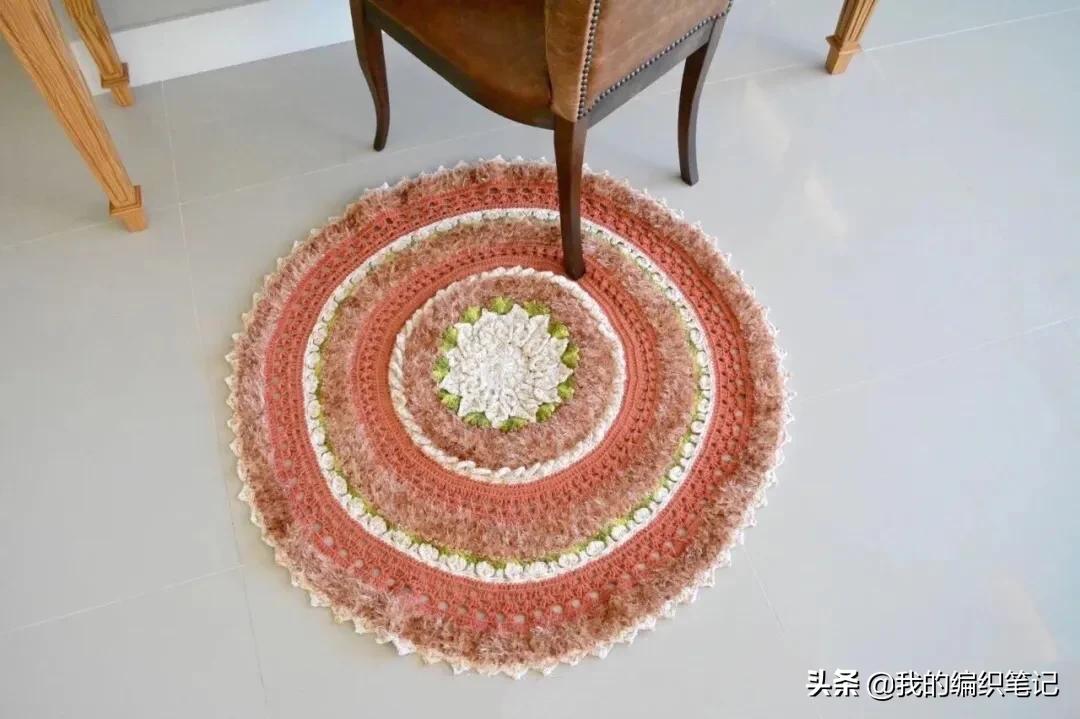 Handwoven floor mats are unique and beautiful, share 4 crochet