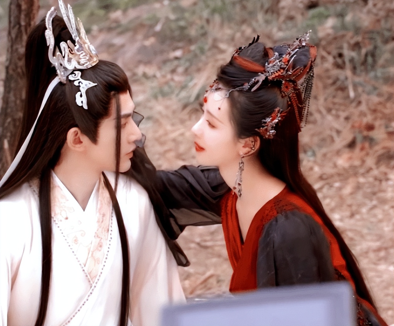 Three female characters in