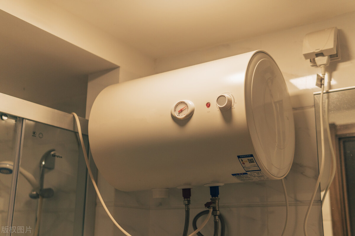 Should the "electric water heater" be turned off when taking a bath