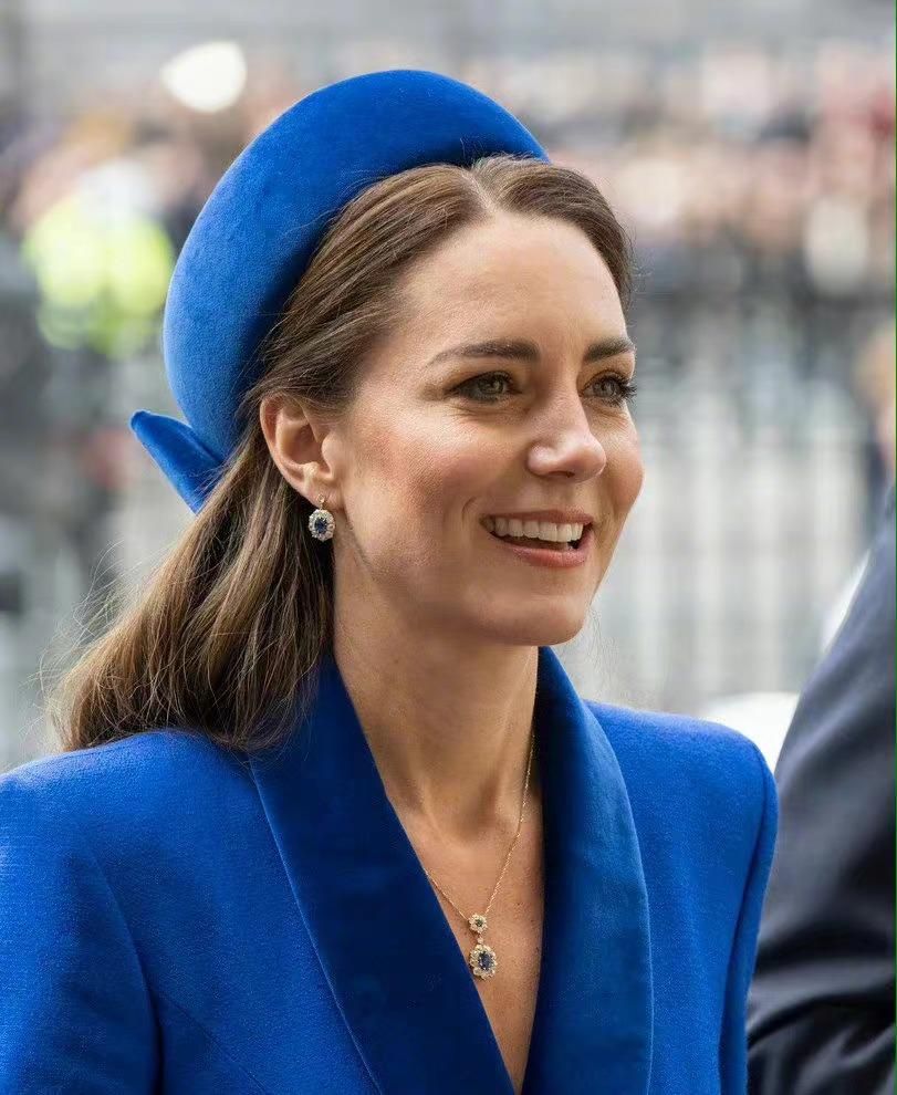 Kate is worthy of being a small expert in carrying goods. The blue suit ...