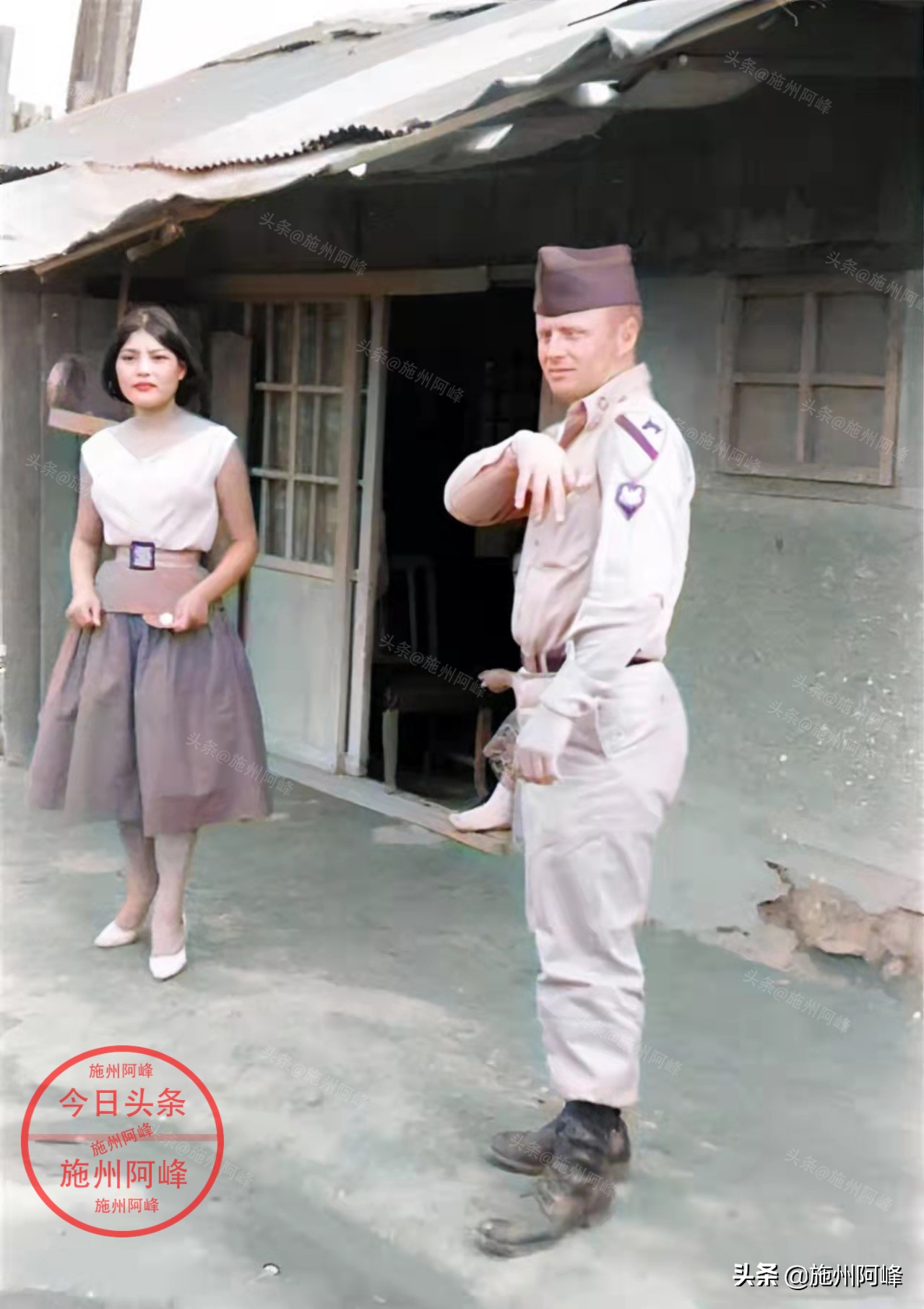 老照片：日本投降後士兵在街頭乞討，日本慰安婦為美軍服務