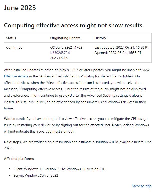 Microsoft Admits KB5026372 Will Cause Abnormal CPU Usage Of Windows 11 ...