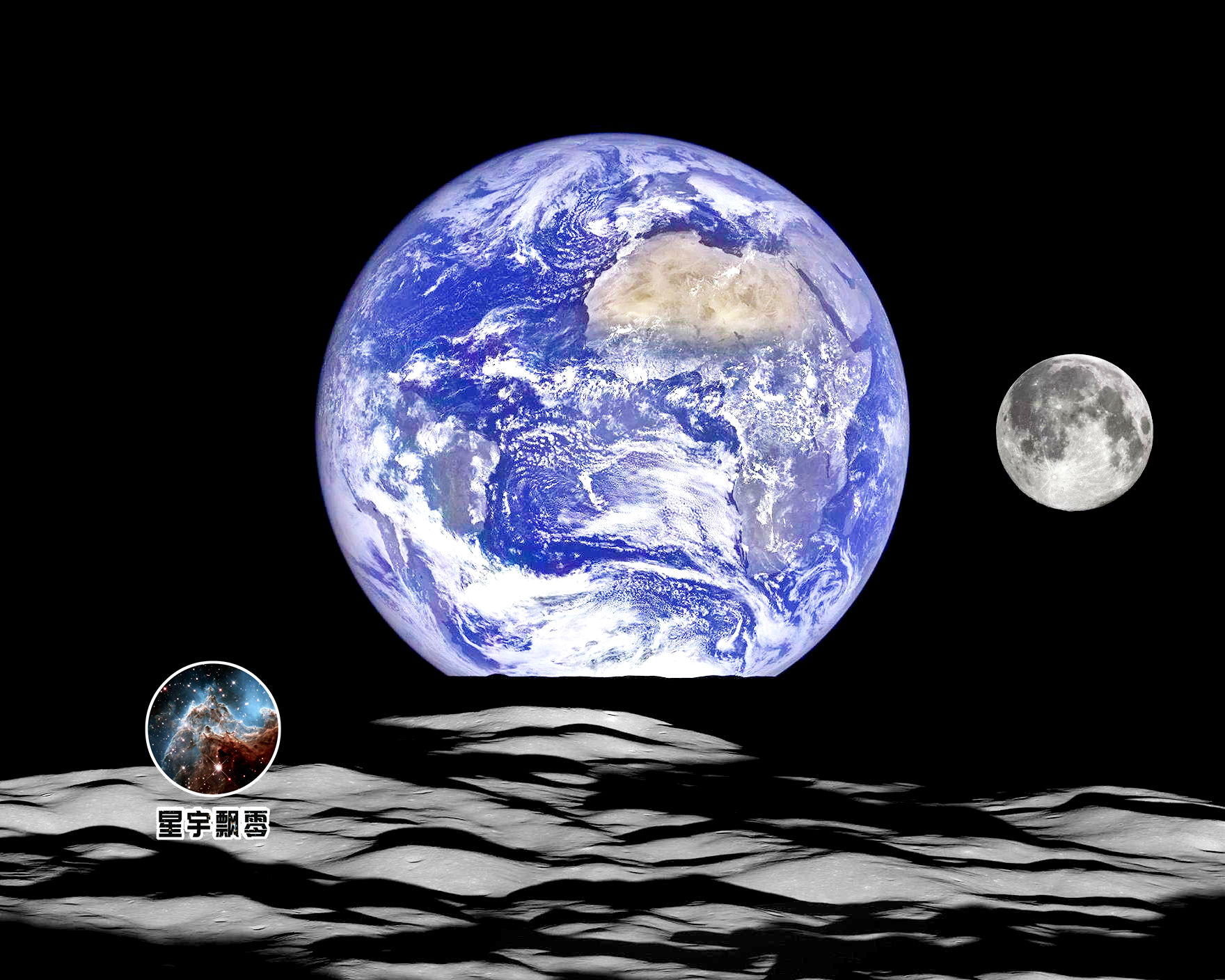 What does the earth look like from the moon?Is it the same size as the ...