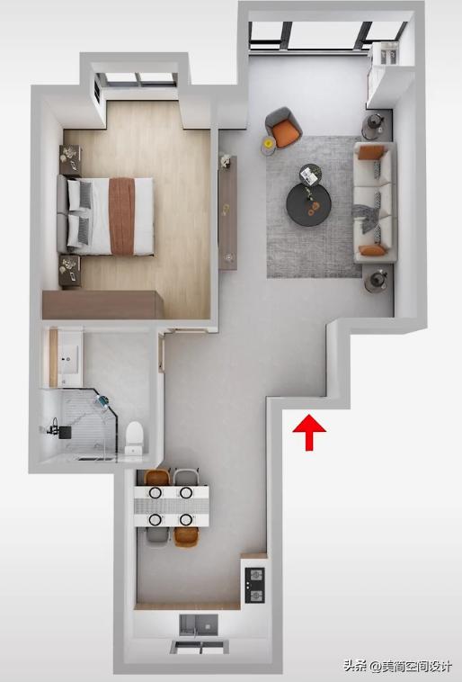 It is common to change one bedroom into two bedrooms, and small