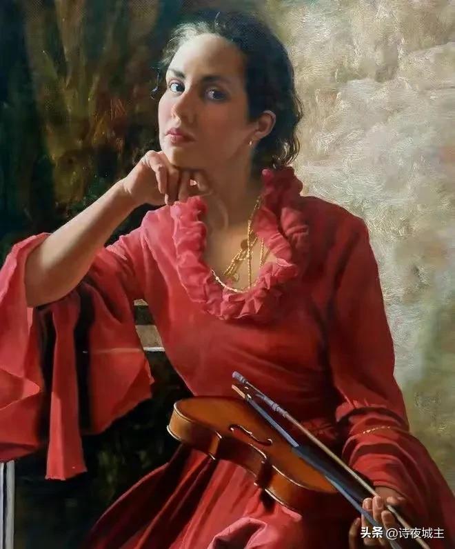 The painting master Kurbanov's woman's oil painting is full of beauty ...