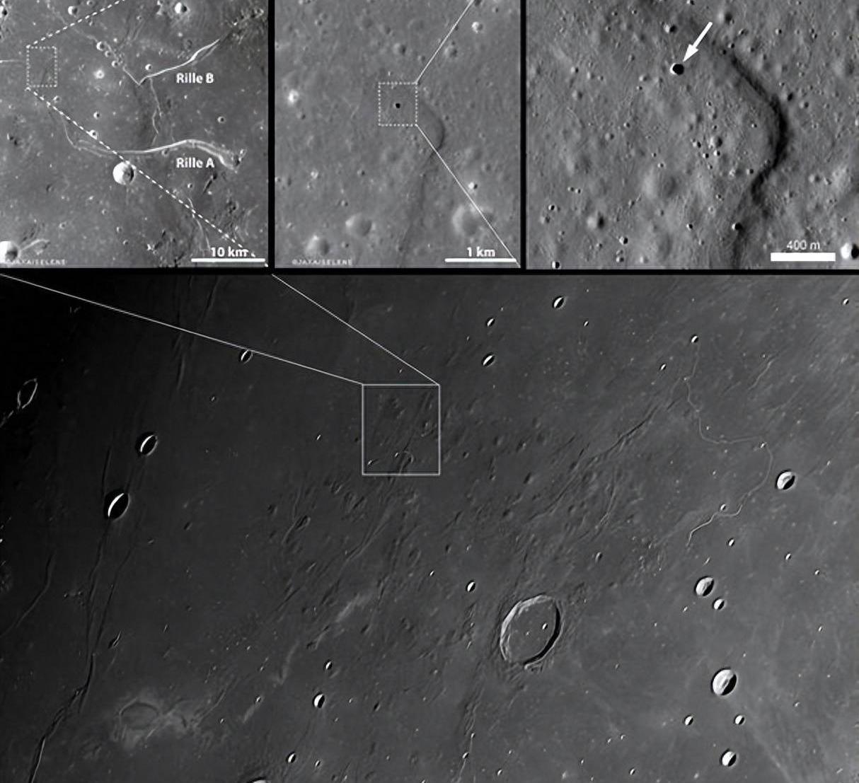 Original Giant underground pipe discovered on the moon the internal