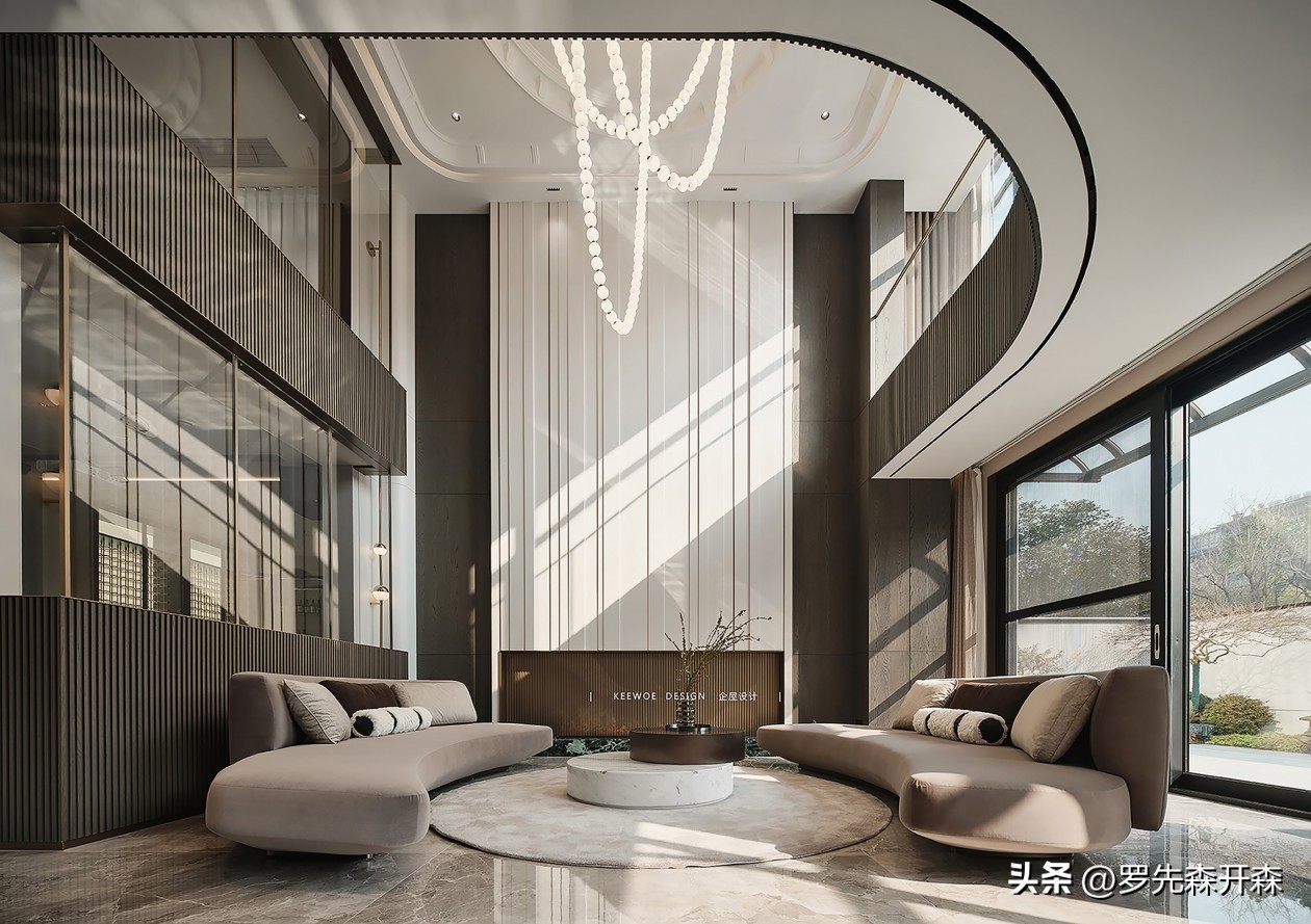 Villa Window Texturing Real scene of 600㎡ five-storey villa design——texture and inward growth ...
