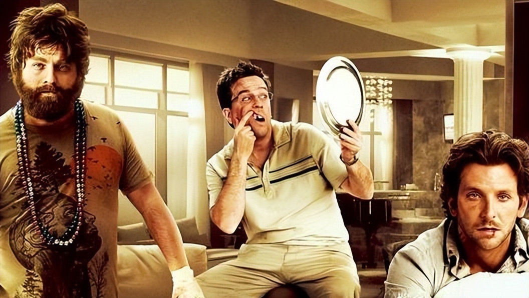 How does "The Hangover" use absurd and bizarre stories to show the ...