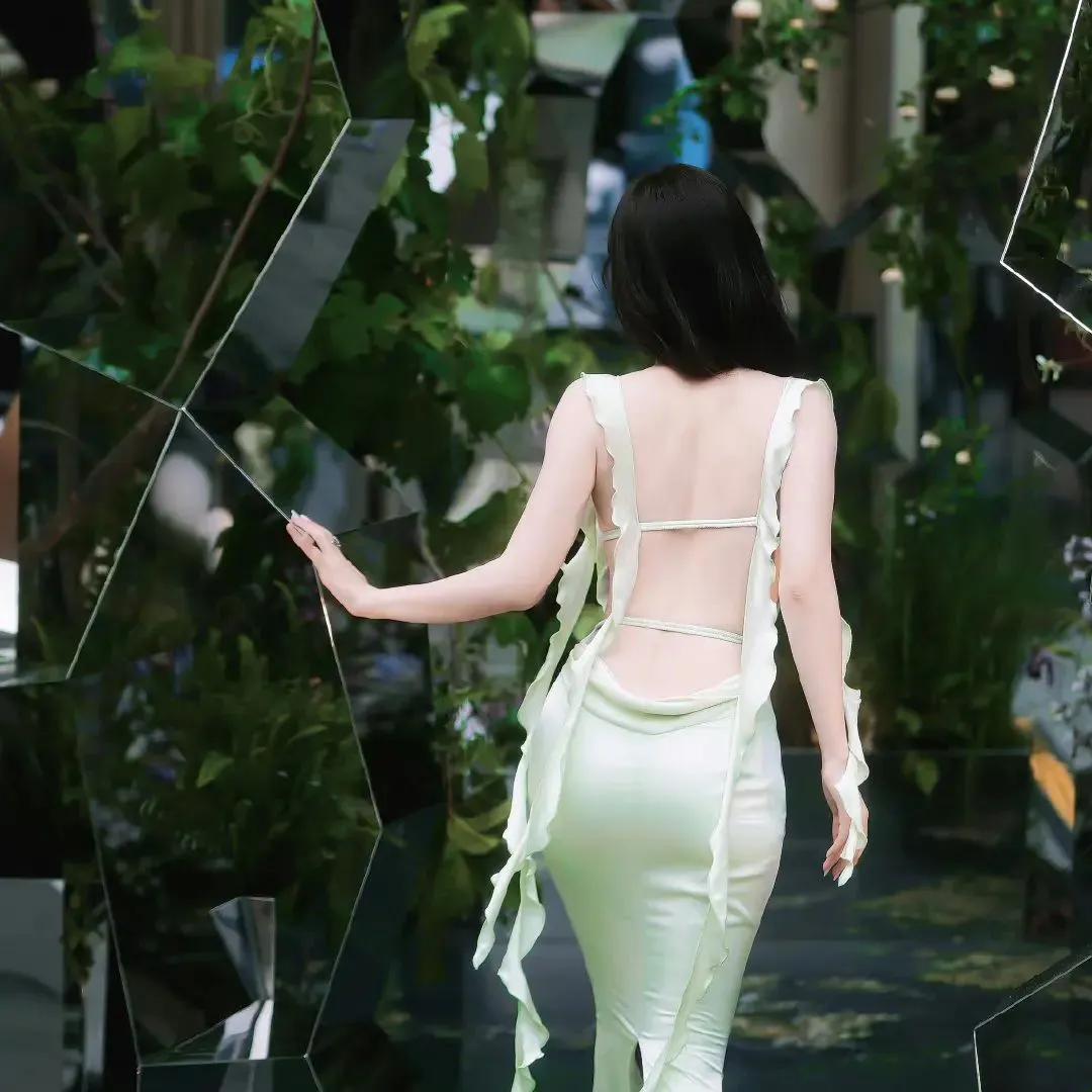 green emerald velvet dress 2099 Zhao Lusi Inspired Yellow Floral Camisole Puff Dress Top  Eonni  Collection