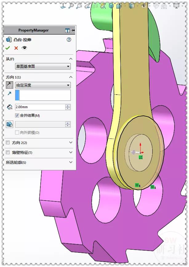 Drawing a ratchet mechanism in a SolidWorks assembly iMedia