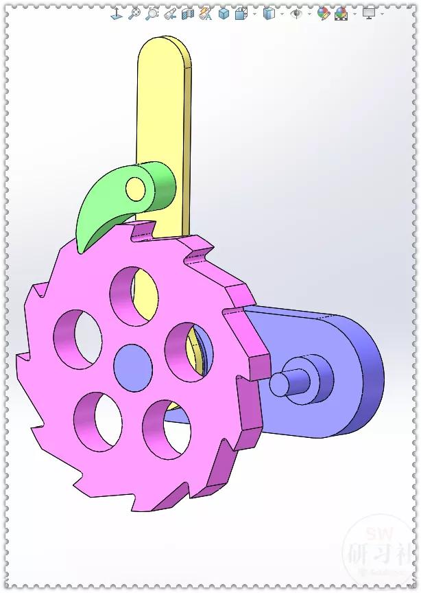 Drawing a ratchet mechanism in a SolidWorks assembly - iMedia