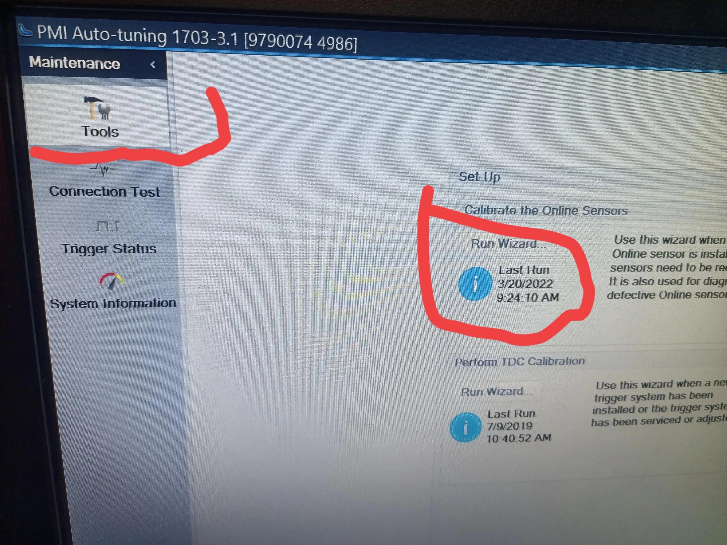 PMI sensor calibration for MAN B&W ME main unit iNEWS