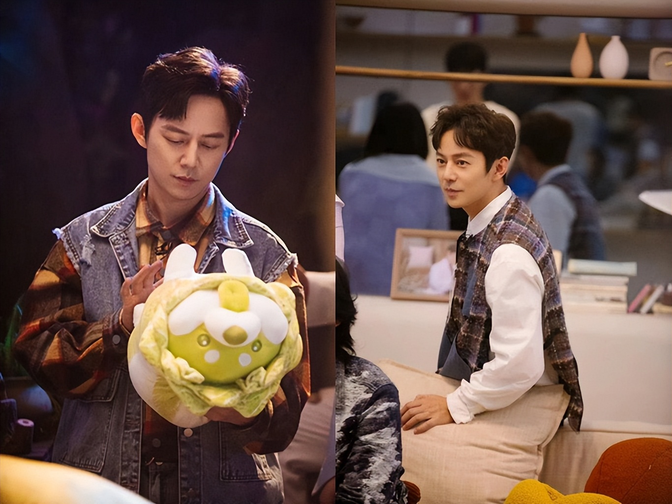 He Jiong and Wang Han have a private gathering on the two pillars ...