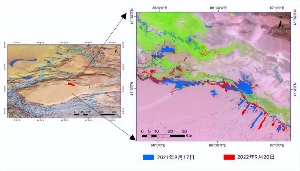 The emergence of lakes in the Taklimakan Desert is a natural warning or ...