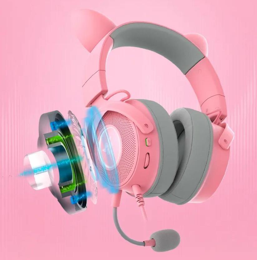 Razer Kraken Pro V2 Headphones Released: Interchangeable Cat Ears ...