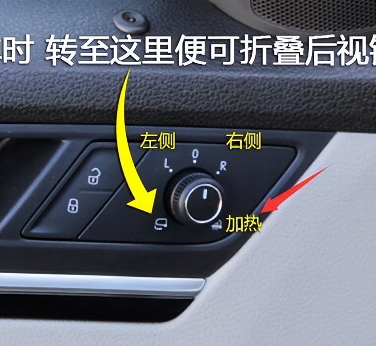 Talk about the rearview mirror adjustment button iNEWS