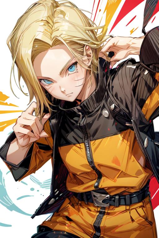 Naruto-style Android 18: A wonderful combination of AI creative ...