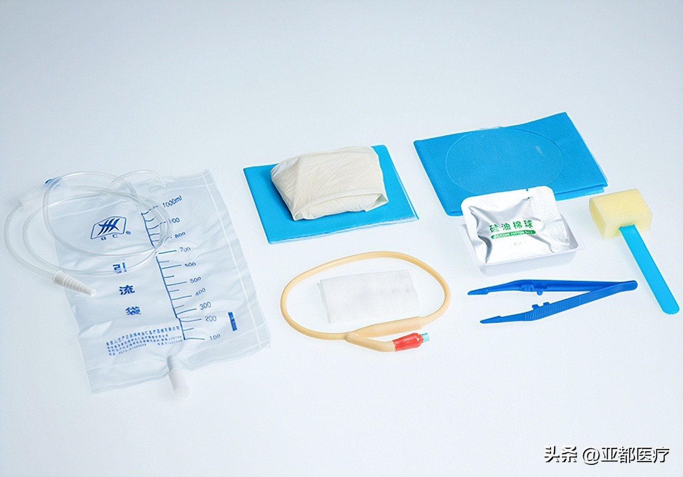 Disposable catheterization kit operation process and catheterization operation process and steps