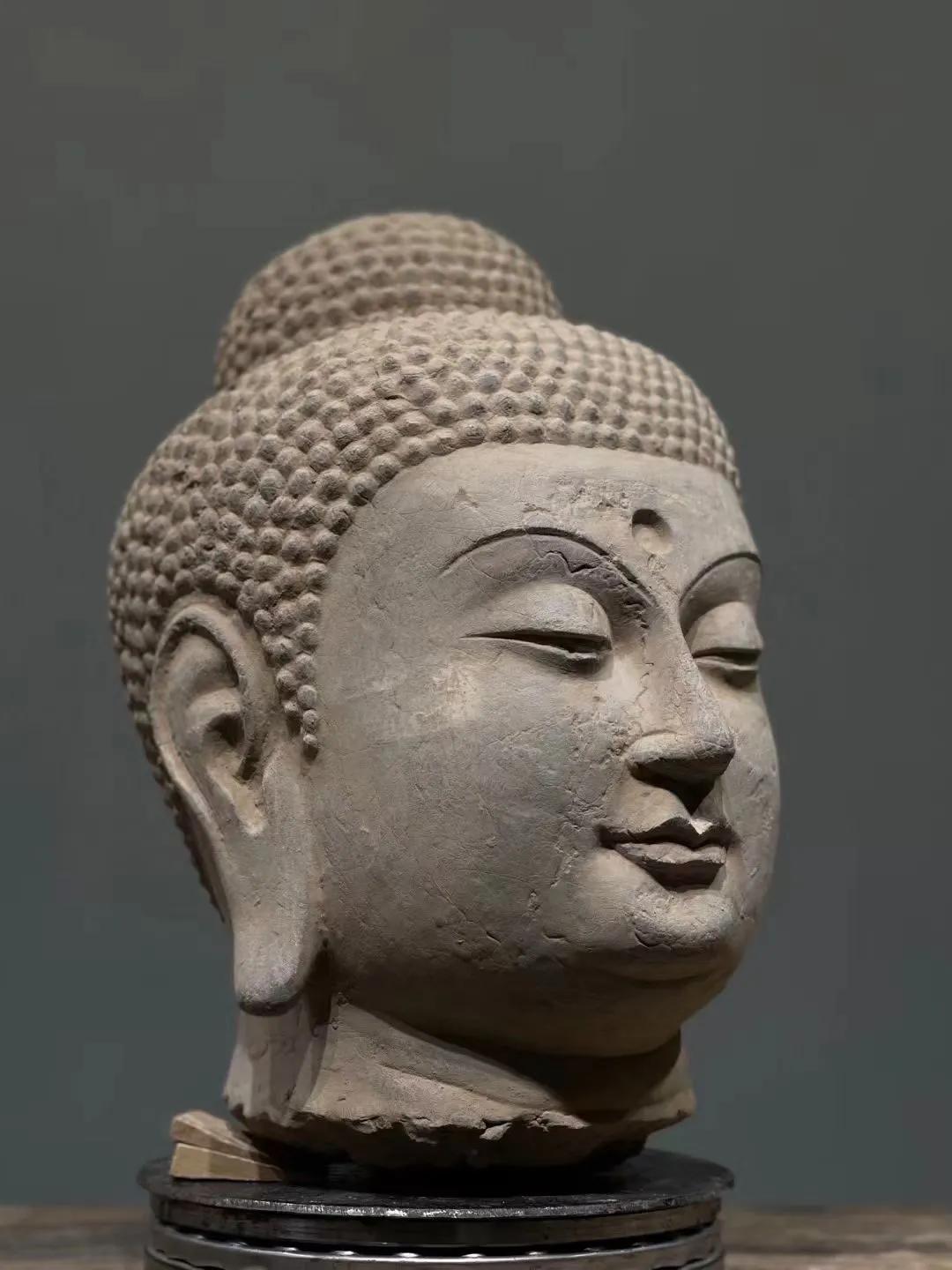  Buddha exquisite carving.Open face dignified bluestone.Ming Dynasty