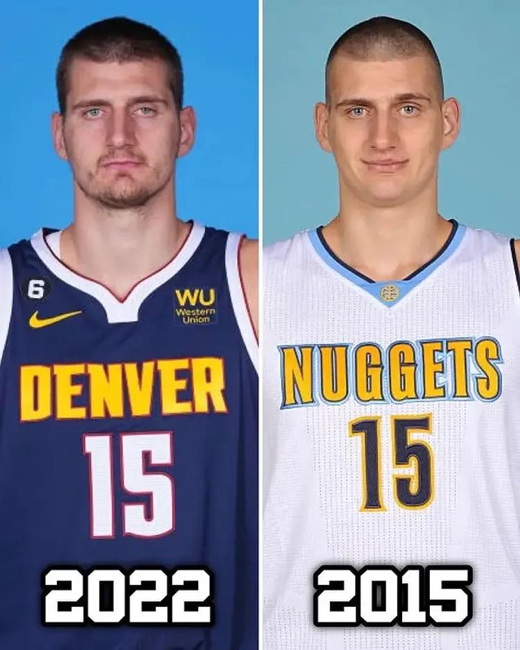 Players rookie year vs second shot of this season's makeup photos, led