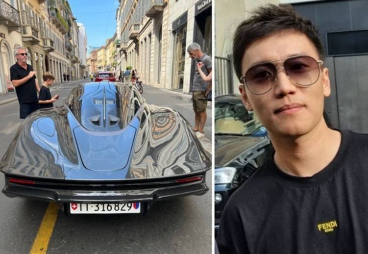 Zhang Kangyang's 20 million luxury car is parked on the side of the ...