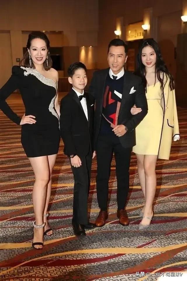 Donnie Yen's family of four seldom shows up, his wife wears offthe