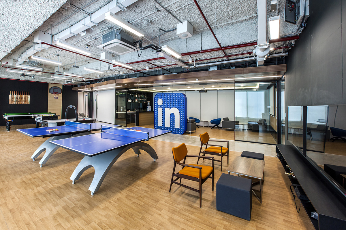 Vibrant LinkedIn Bangalore Office Space Design - iMedia