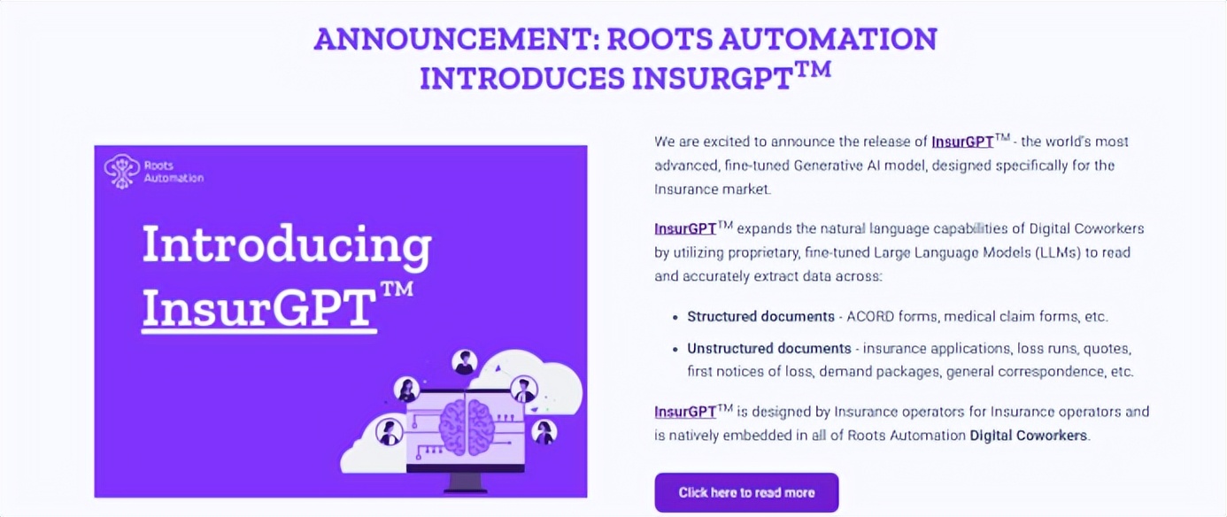 RPA Vendor Roots Automation Releases InsurGPT™, An Automated Large ...